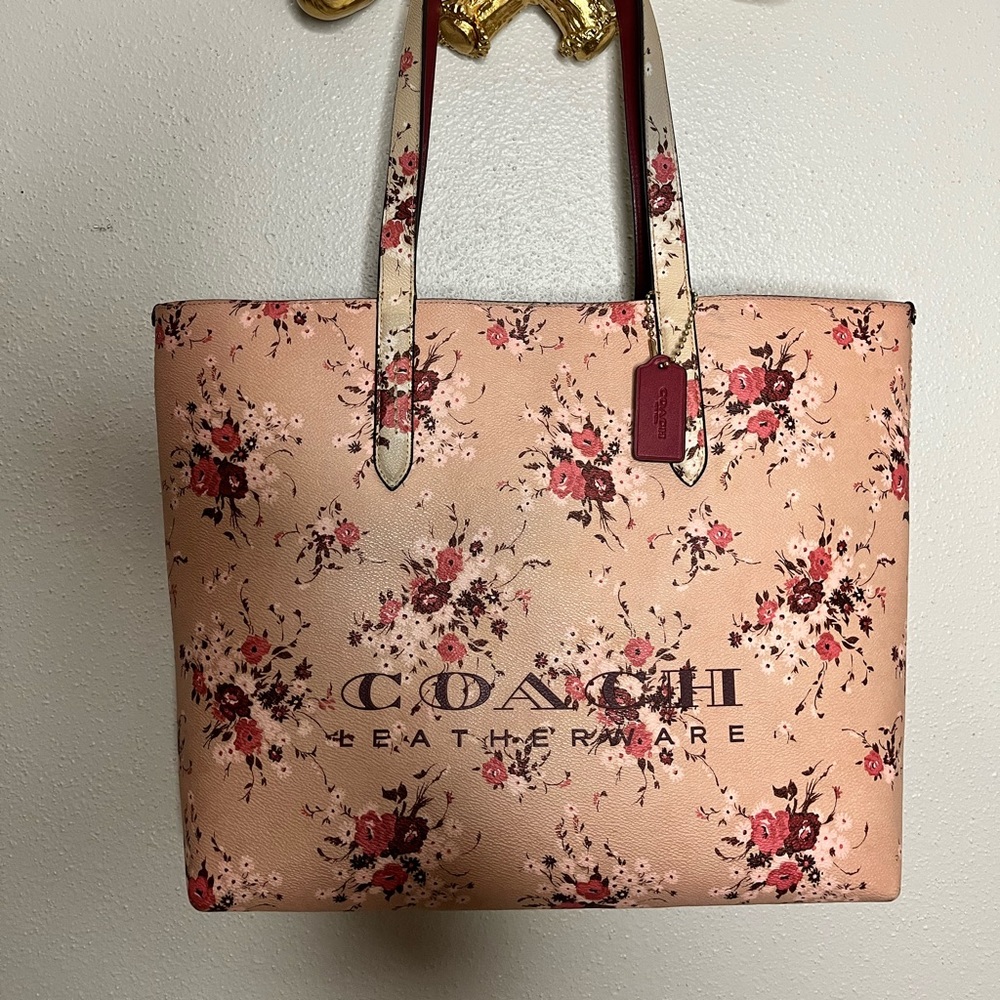 Floral coach tote